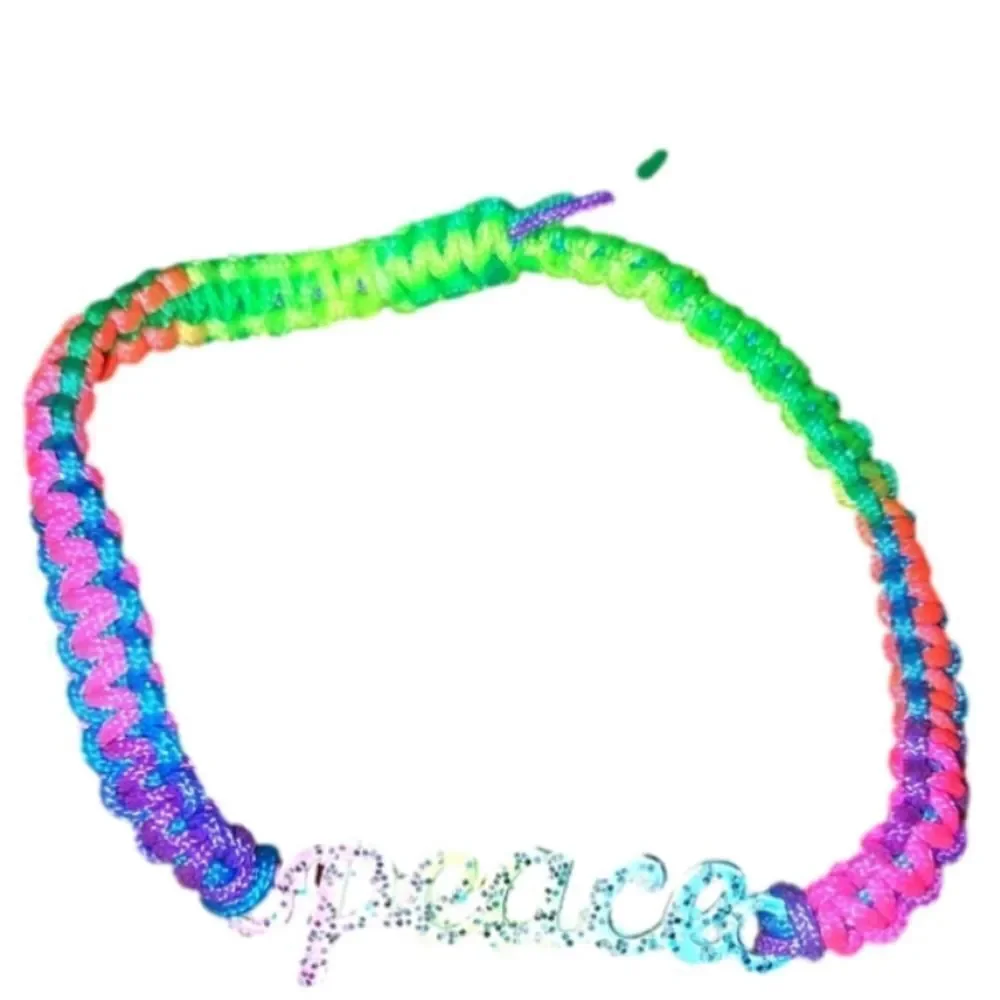 Kids Rainbow Super Cute Girls Peace Bracelet - Picture 4 of 6